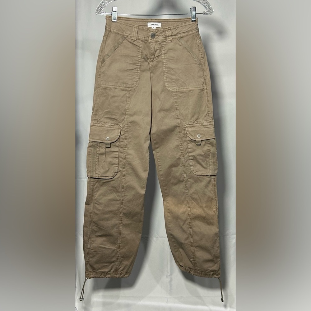 Garage Beige Low Rise Cargo Pants - Picture 1 of 9
